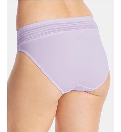 Warner's No Muffin Top Hi-Cut Microfibre Nylon Panties- Lilac (Style:  5109J)