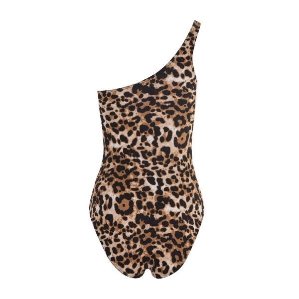 Lingerie & Leisure Animal Print One-shoulder One-piece Swimsuit ...