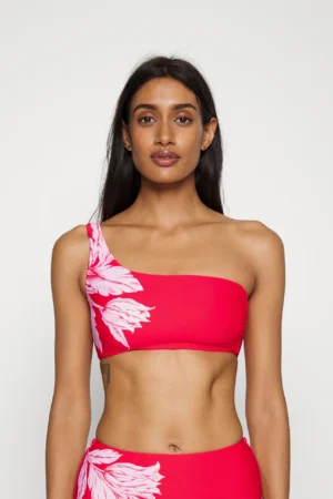 Seafolly Fleur De Bloom One Shoulder Bikini With Hipster - Chilli 01